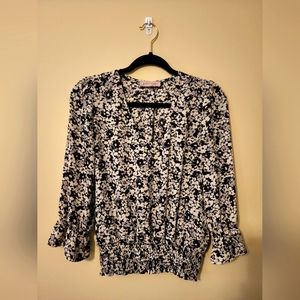 Philosophy blouse, size XS, color black/white flowers